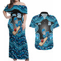 Adelaide Cricket NAIDOC Week 2026 Couples Matching Off Shoulder Maxi Dress and Hawaiian Shirt Aboriginal Indigenous - 50 Years of Deadly