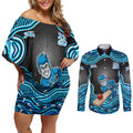 Adelaide Cricket NAIDOC Week 2026 Couples Matching Off Shoulder Short Dress and Long Sleeve Button Shirt Aboriginal Indigenous - 50 Years of Deadly
