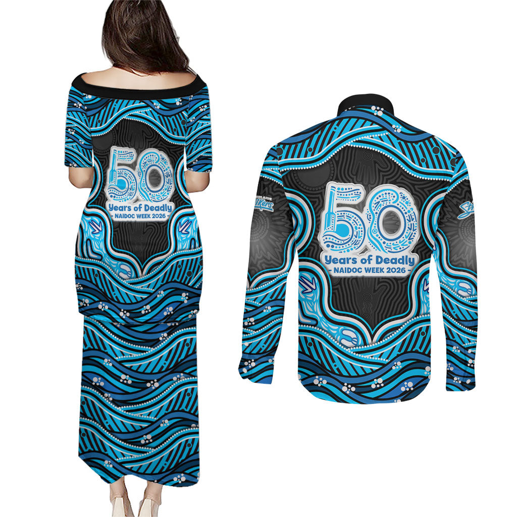 Adelaide Cricket NAIDOC Week 2026 Couples Matching Puletasi and Long Sleeve Button Shirt Aboriginal Indigenous - 50 Years of Deadly