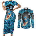 Adelaide Cricket NAIDOC Week 2026 Couples Matching Short Sleeve Bodycon Dress and Long Sleeve Button Shirt Aboriginal Indigenous - 50 Years of Deadly