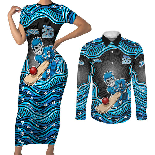 Adelaide Cricket NAIDOC Week 2026 Couples Matching Short Sleeve Bodycon Dress and Long Sleeve Button Shirt Aboriginal Indigenous - 50 Years of Deadly