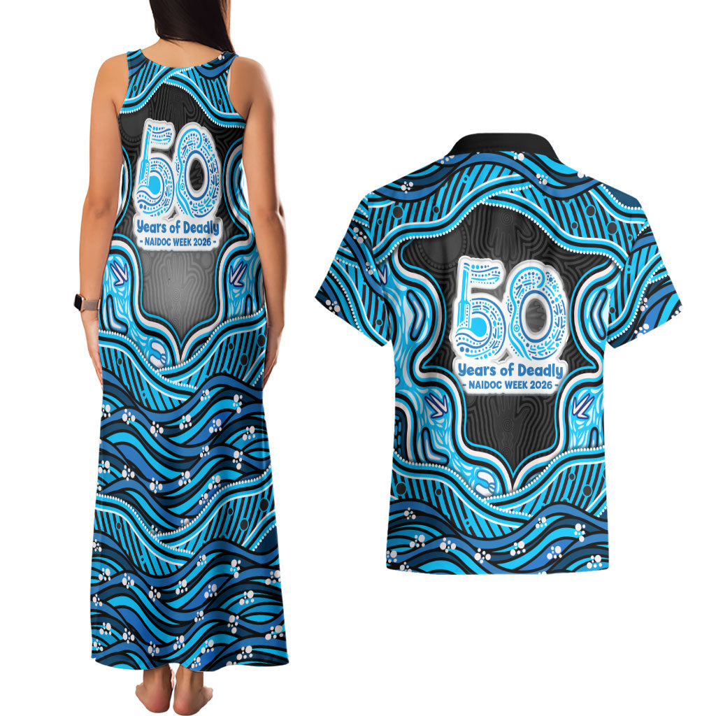 Adelaide Cricket NAIDOC Week 2026 Couples Matching Tank Maxi Dress and Hawaiian Shirt Aboriginal Indigenous - 50 Years of Deadly