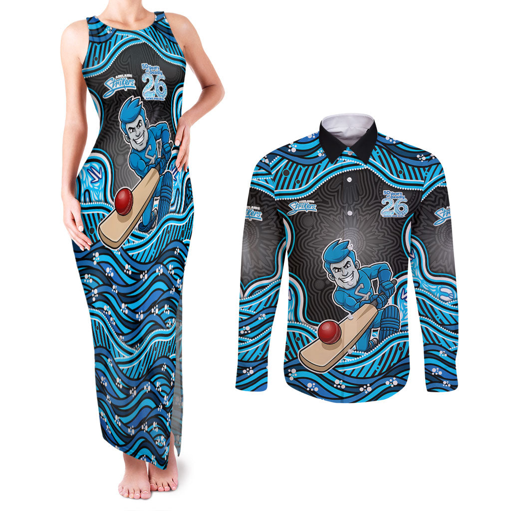 Adelaide Cricket NAIDOC Week 2026 Couples Matching Tank Maxi Dress and Long Sleeve Button Shirt Aboriginal Indigenous - 50 Years of Deadly