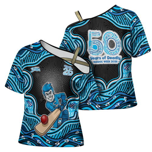 Adelaide Cricket NAIDOC Week 2026 Cross Shoulder Shirt Aboriginal Indigenous - 50 Years of Deadly