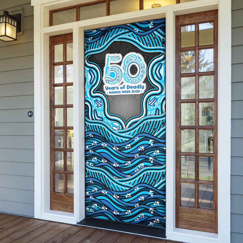 Adelaide Cricket NAIDOC Week 2026 Door Cover Aboriginal Indigenous - 50 Years of Deadly