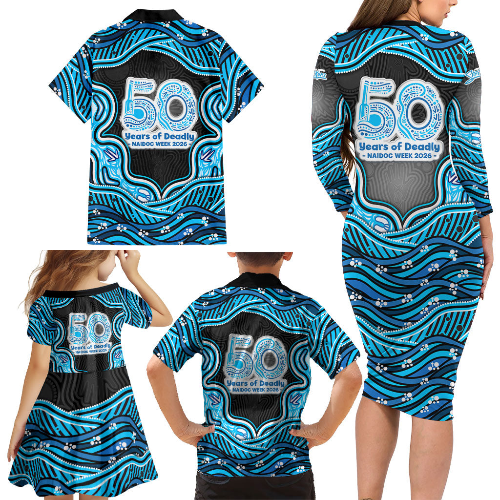 Adelaide Cricket NAIDOC Week 2026 Family Matching Long Sleeve Bodycon Dress and Hawaiian Shirt Aboriginal Indigenous - 50 Years of Deadly