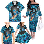 Adelaide Cricket NAIDOC Week 2026 Family Matching Off The Shoulder Long Sleeve Dress and Hawaiian Shirt Aboriginal Indigenous - 50 Years of Deadly