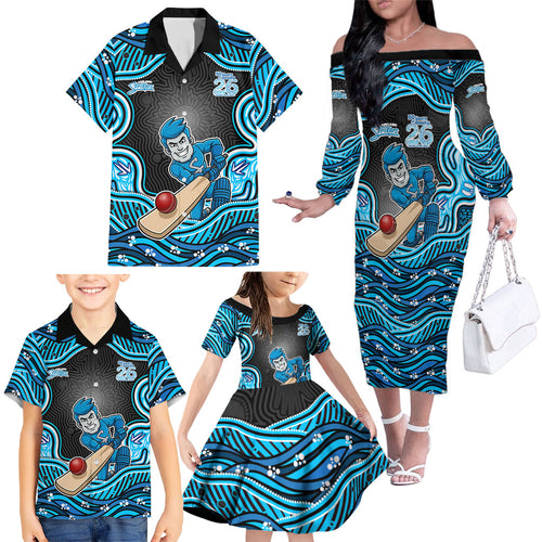 Adelaide Cricket NAIDOC Week 2026 Family Matching Off The Shoulder Long Sleeve Dress and Hawaiian Shirt Aboriginal Indigenous - 50 Years of Deadly