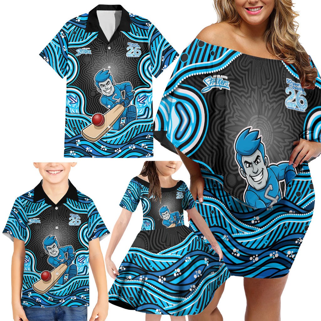 Adelaide Cricket NAIDOC Week 2026 Family Matching Off Shoulder Short Dress and Hawaiian Shirt Aboriginal Indigenous - 50 Years of Deadly