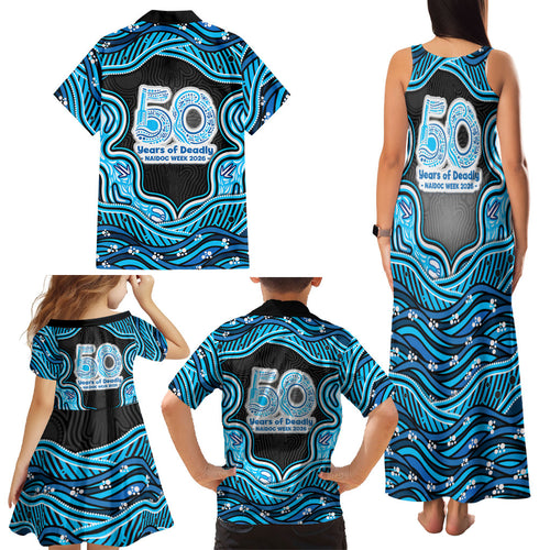 Adelaide Cricket NAIDOC Week 2026 Family Matching Tank Maxi Dress and Hawaiian Shirt Aboriginal Indigenous - 50 Years of Deadly