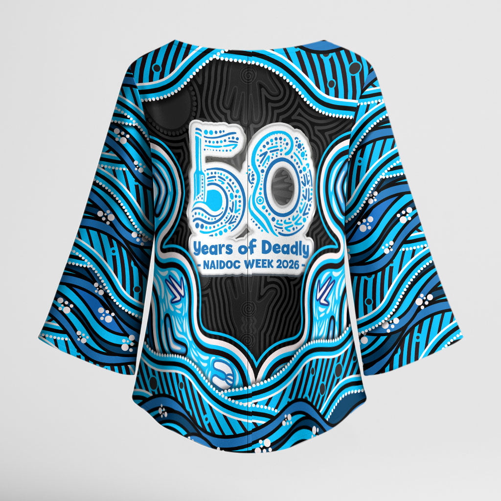 Adelaide Cricket NAIDOC Week 2026 Kimono Sleeve Blouse Aboriginal Indigenous - 50 Years of Deadly