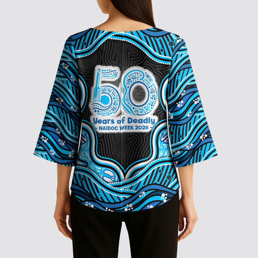 Adelaide Cricket NAIDOC Week 2026 Kimono Sleeve Blouse Aboriginal Indigenous - 50 Years of Deadly