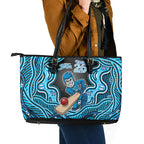 Adelaide Cricket NAIDOC Week 2026 Leather Tote Bag Aboriginal Indigenous - 50 Years of Deadly