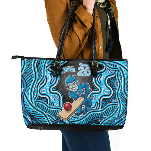 Adelaide Cricket NAIDOC Week 2026 Leather Tote Bag Aboriginal Indigenous - 50 Years of Deadly