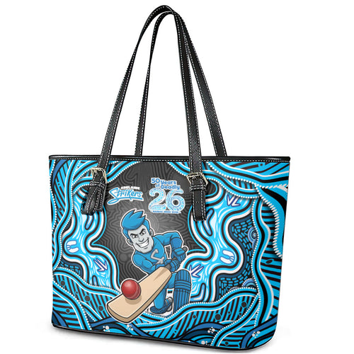 Adelaide Cricket NAIDOC Week 2026 Leather Tote Bag Aboriginal Indigenous - 50 Years of Deadly