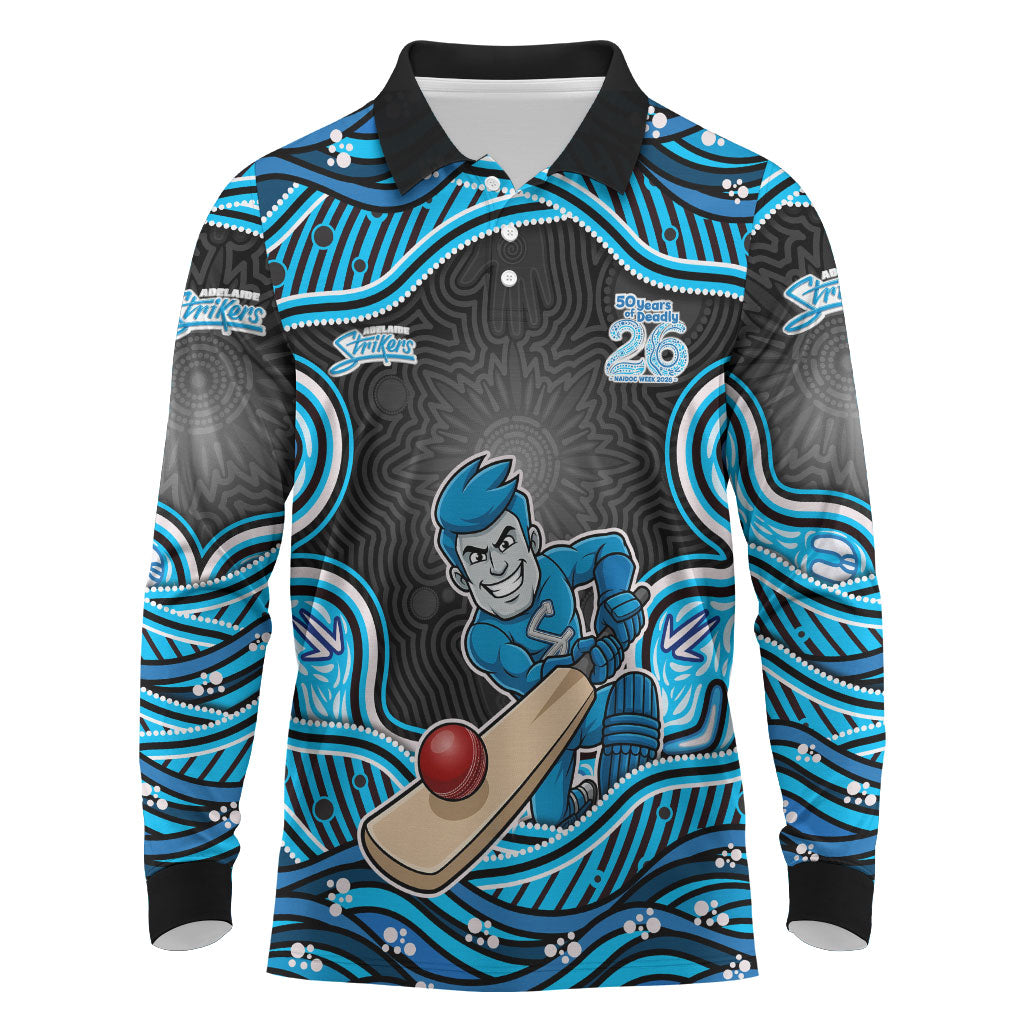 Adelaide Cricket NAIDOC Week 2026 Long Sleeve Polo Shirt Aboriginal Indigenous - 50 Years of Deadly