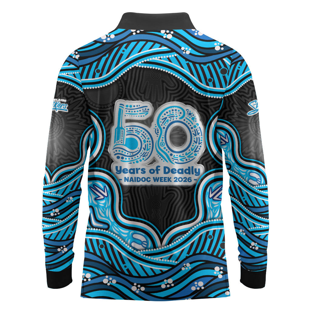 Adelaide Cricket NAIDOC Week 2026 Long Sleeve Polo Shirt Aboriginal Indigenous - 50 Years of Deadly