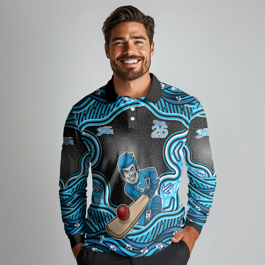Adelaide Cricket NAIDOC Week 2026 Long Sleeve Polo Shirt Aboriginal Indigenous - 50 Years of Deadly