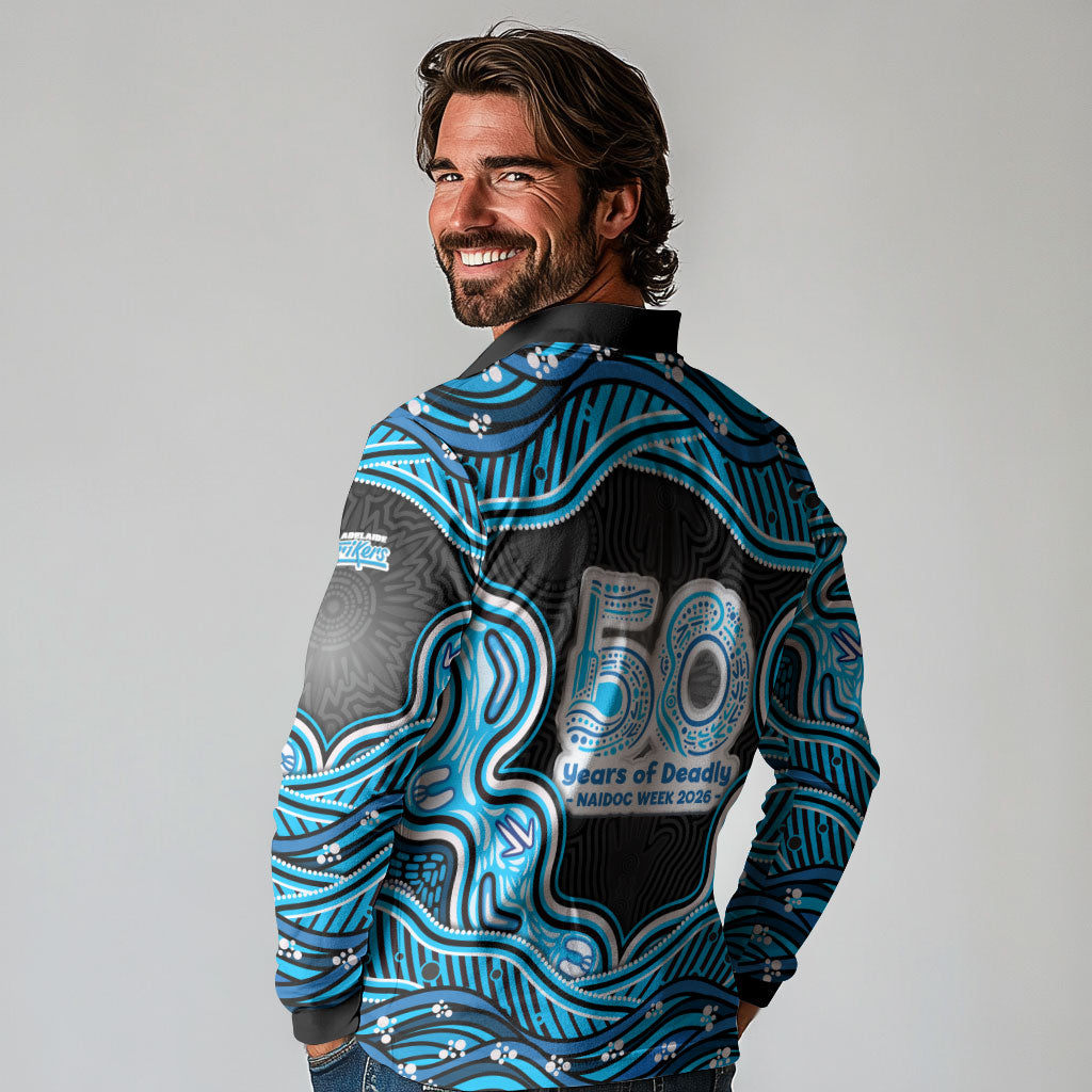 Adelaide Cricket NAIDOC Week 2026 Long Sleeve Polo Shirt Aboriginal Indigenous - 50 Years of Deadly