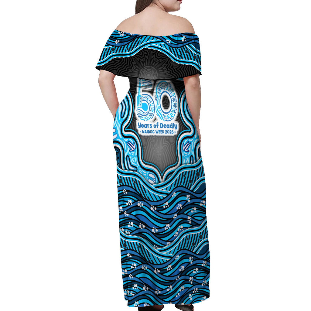Adelaide Cricket NAIDOC Week 2026 Off Shoulder Maxi Dress Aboriginal Indigenous - 50 Years of Deadly