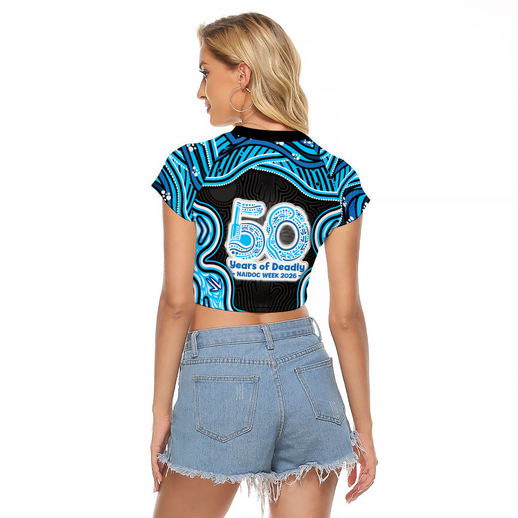 Adelaide Cricket NAIDOC Week 2026 Raglan Cropped T Shirt Aboriginal Indigenous - 50 Years of Deadly