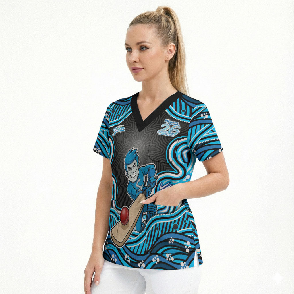 Adelaide Cricket NAIDOC Week 2026 Scrub Top Aboriginal Indigenous - 50 Years of Deadly