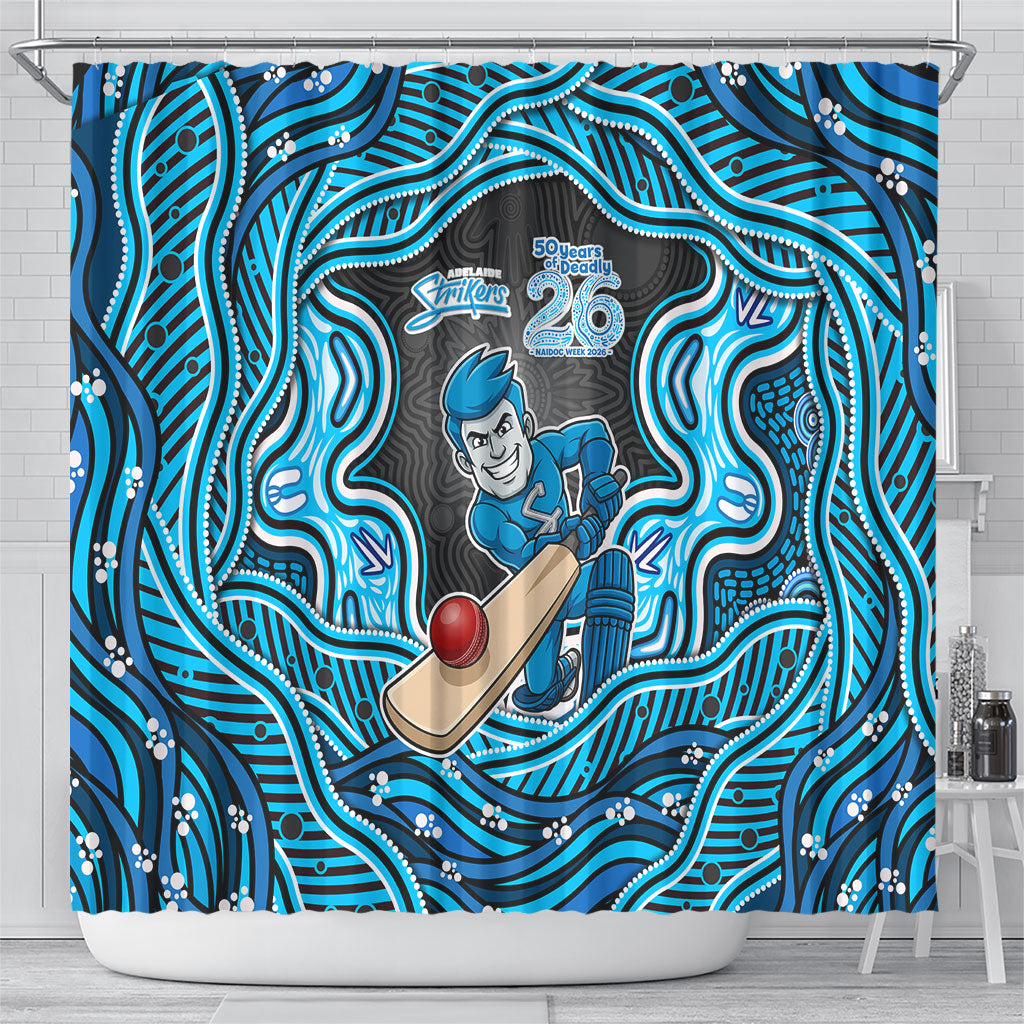 Adelaide Cricket NAIDOC Week 2026 Shower Curtain Aboriginal Indigenous - 50 Years of Deadly