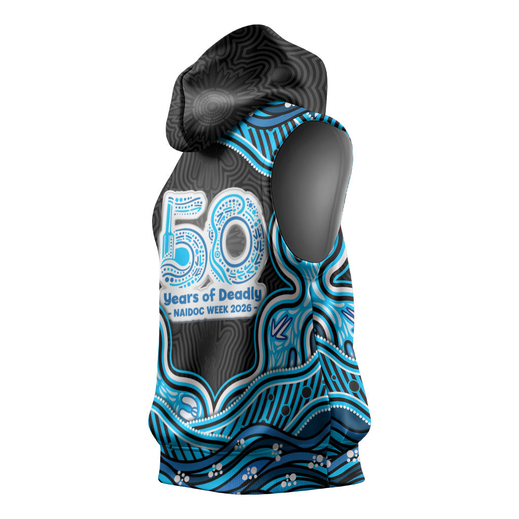 Adelaide Cricket NAIDOC Week 2026 Sleeveless Hoodie Aboriginal Indigenous - 50 Years of Deadly
