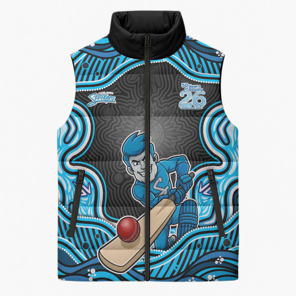 Adelaide Cricket NAIDOC Week 2026 Sleeveless Puffer Jacket Aboriginal Indigenous - 50 Years of Deadly