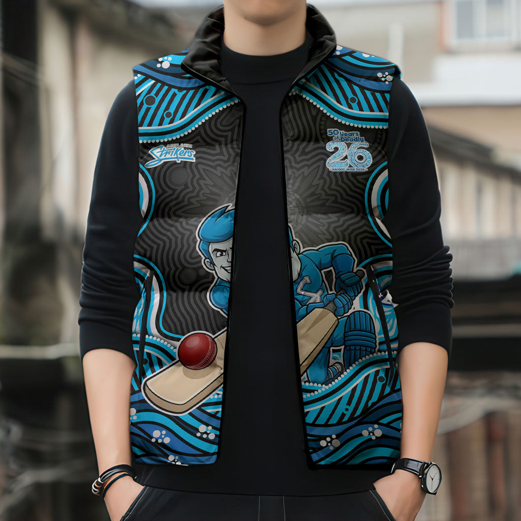 Adelaide Cricket NAIDOC Week 2026 Sleeveless Puffer Jacket Aboriginal Indigenous - 50 Years of Deadly