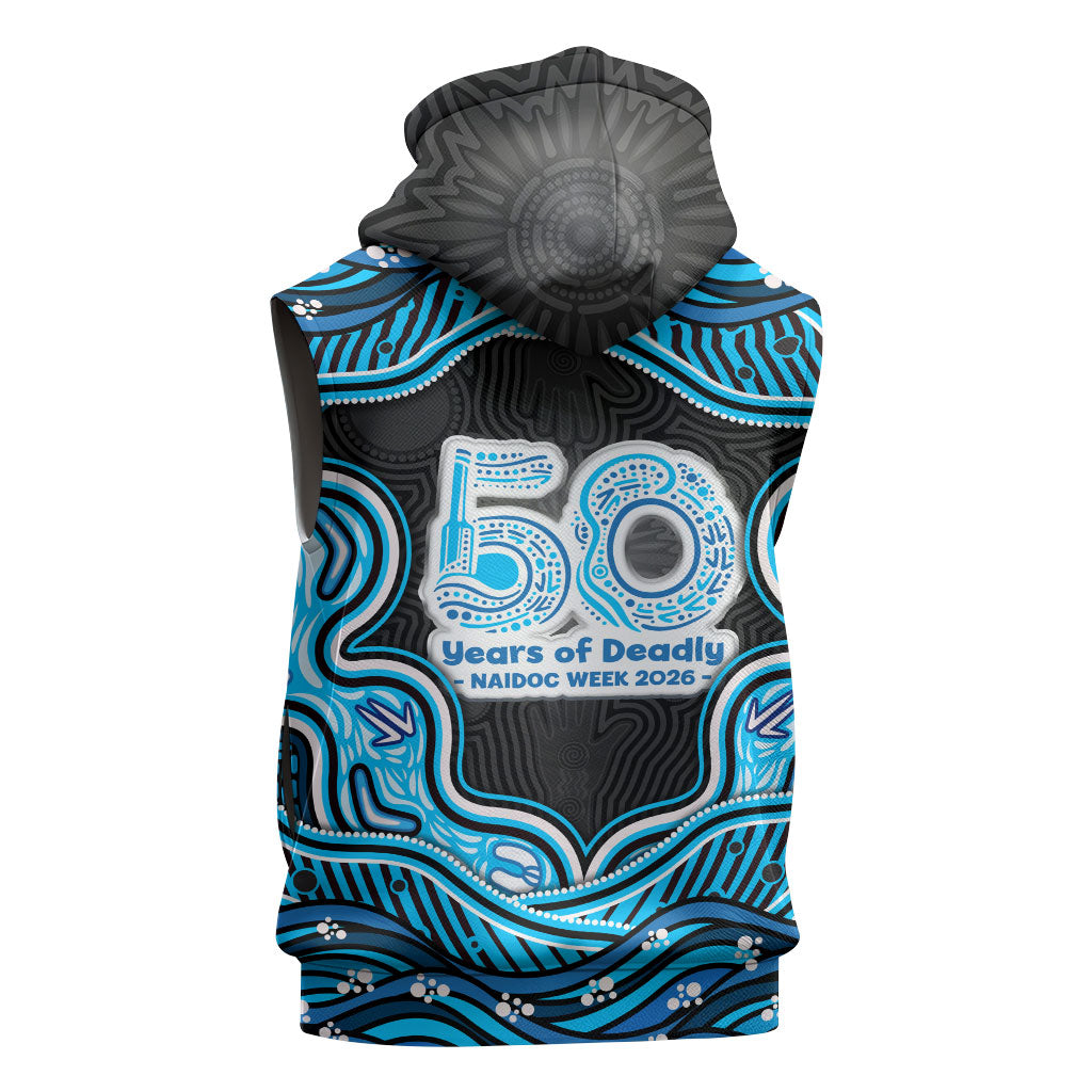 Adelaide Cricket NAIDOC Week 2026 Sleeveless Zip Hoodie Aboriginal Indigenous - 50 Years of Deadly