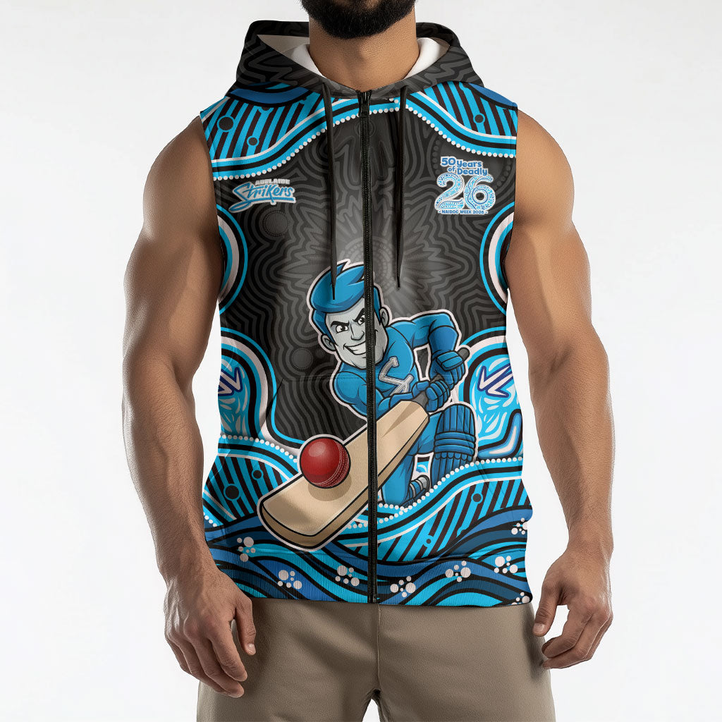 Adelaide Cricket NAIDOC Week 2026 Sleeveless Zip Hoodie Aboriginal Indigenous - 50 Years of Deadly