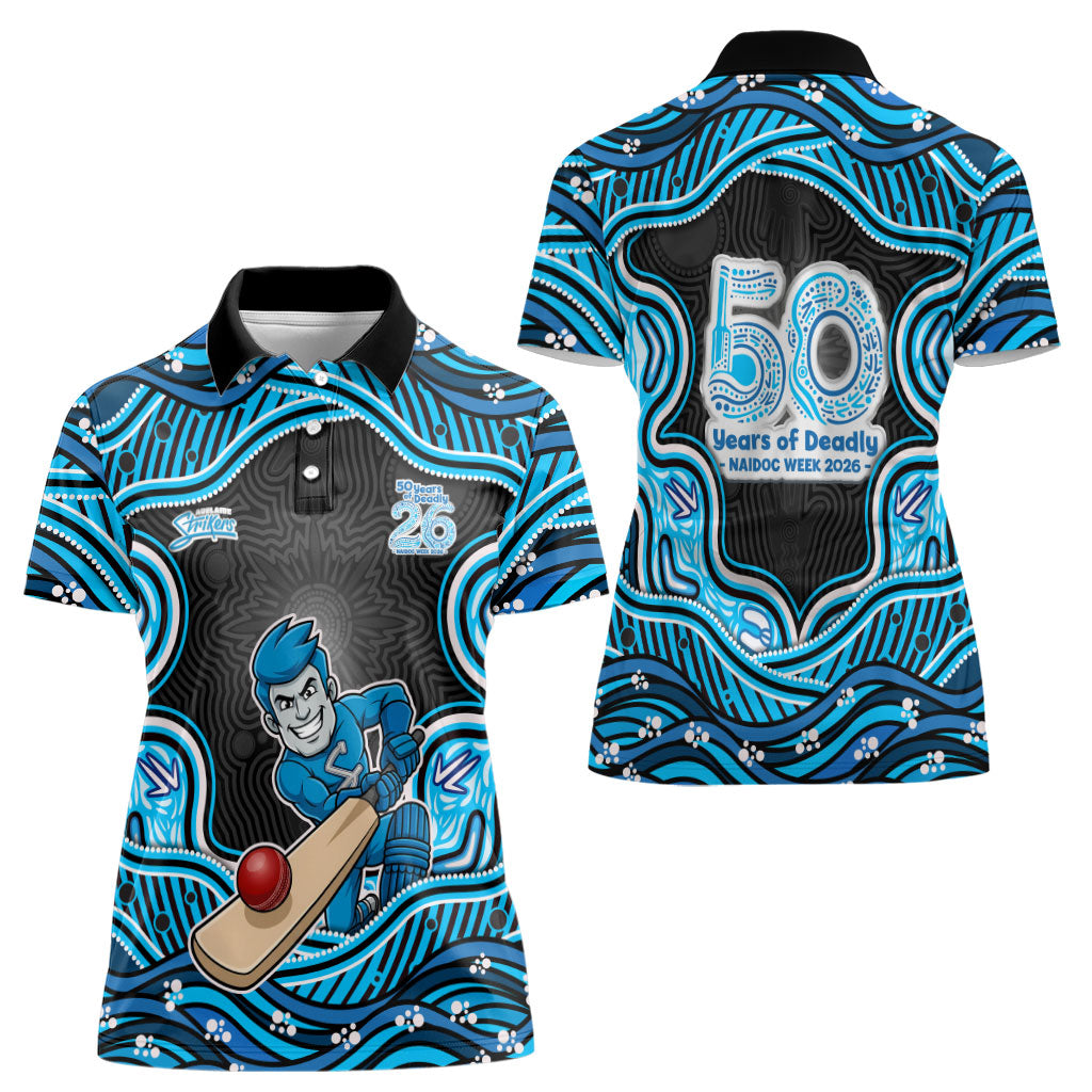 Adelaide Cricket NAIDOC Week 2026 Women Polo Shirt Aboriginal Indigenous - 50 Years of Deadly