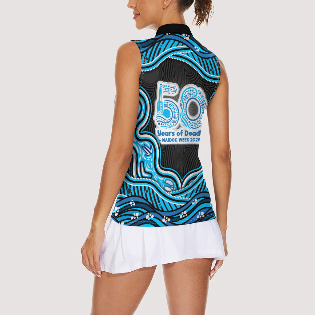 Adelaide Cricket NAIDOC Week 2026 Women Sleeveless Polo Shirt Aboriginal Indigenous - 50 Years of Deadly