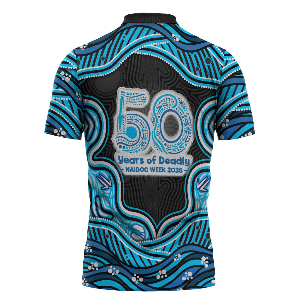 Adelaide Cricket NAIDOC Week 2026 Zipper Polo Shirt Aboriginal Indigenous - 50 Years of Deadly