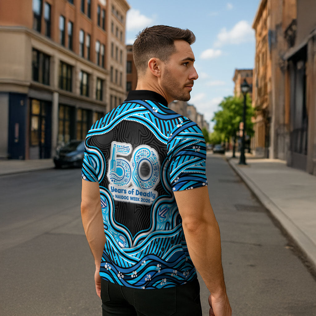 Adelaide Cricket NAIDOC Week 2026 Zipper Polo Shirt Aboriginal Indigenous - 50 Years of Deadly