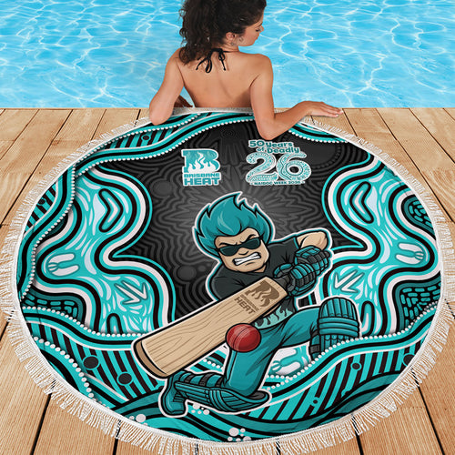 Brisbane Heat NAIDOC Week 2026 Beach Blanket Aboriginal Indigenous - 50 Years of Deadly