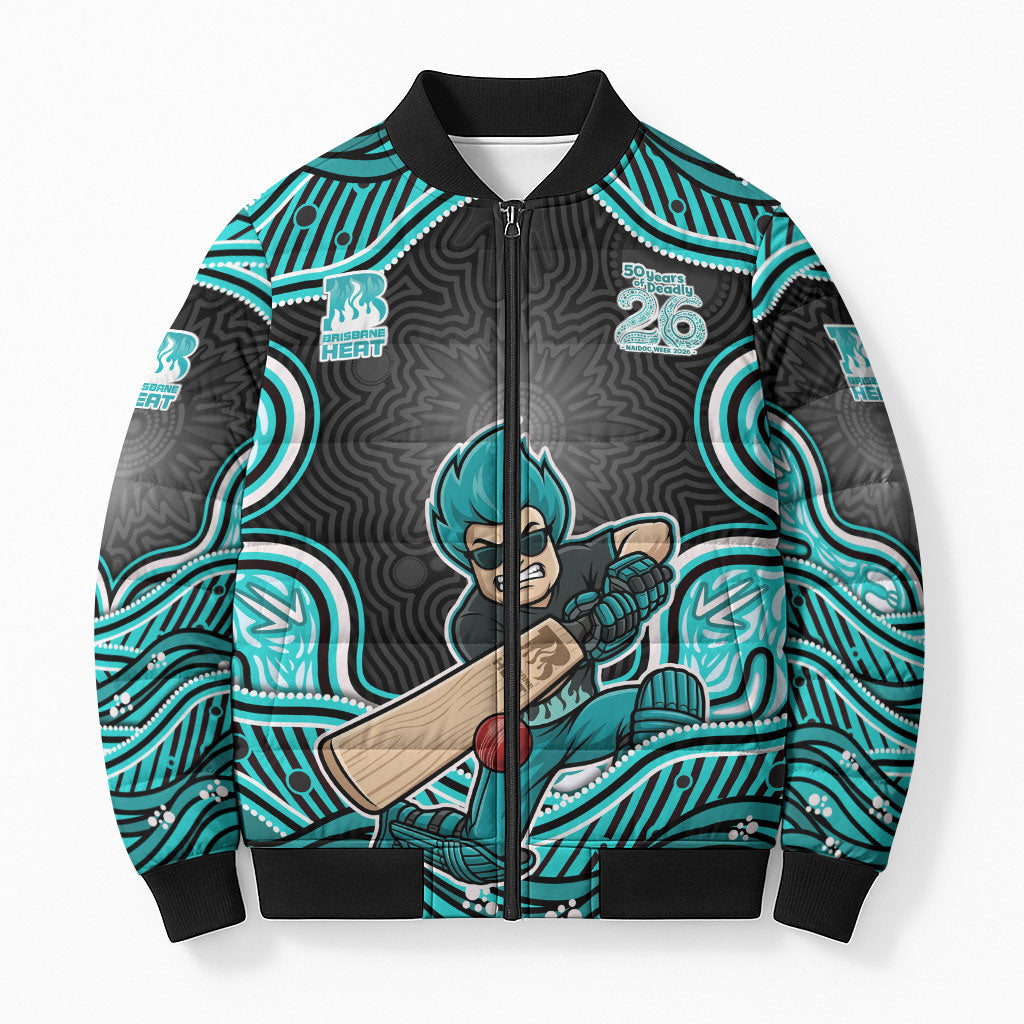 Brisbane Heat NAIDOC Week 2026 Bomber Puffer Jacket Aboriginal Indigenous - 50 Years of Deadly