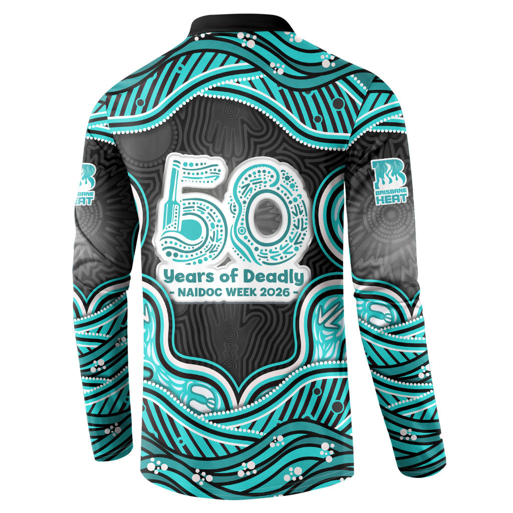Brisbane Heat NAIDOC Week 2026 Button Sweatshirt Aboriginal Indigenous - 50 Years of Deadly
