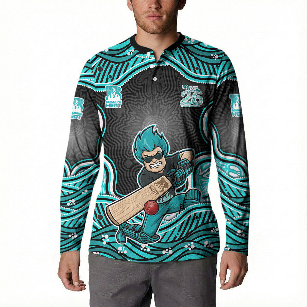 Brisbane Heat NAIDOC Week 2026 Button Sweatshirt Aboriginal Indigenous - 50 Years of Deadly