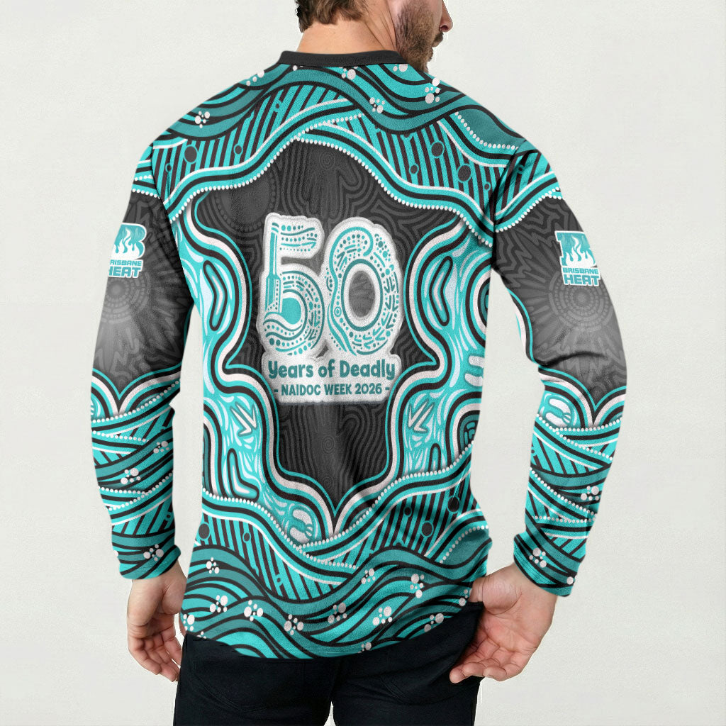 Brisbane Heat NAIDOC Week 2026 Button Sweatshirt Aboriginal Indigenous - 50 Years of Deadly