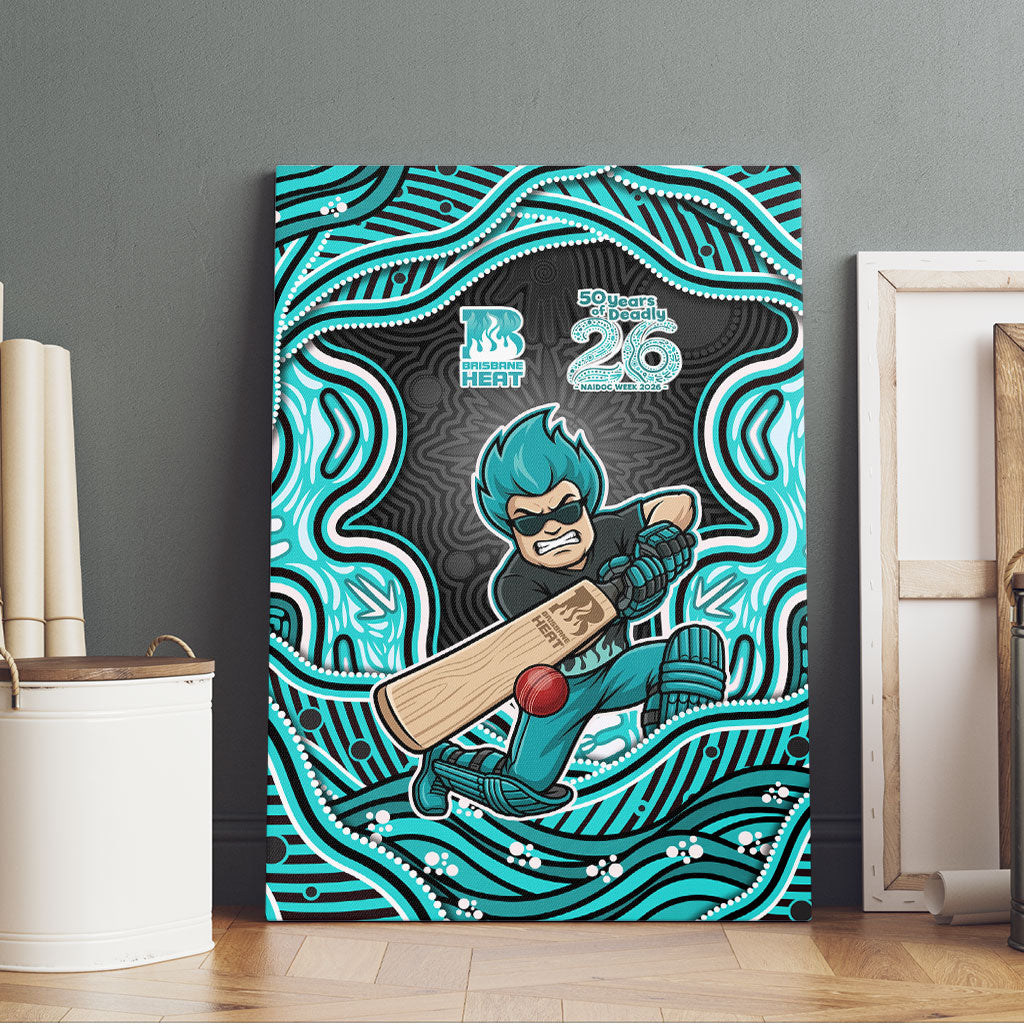 Brisbane Heat NAIDOC Week 2026 Canvas Wall Art Aboriginal Indigenous - 50 Years of Deadly