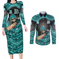 Brisbane Heat NAIDOC Week 2026 Couples Matching Long Sleeve Bodycon Dress and Long Sleeve Button Shirt Aboriginal Indigenous - 50 Years of Deadly