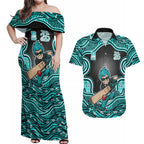 Brisbane Heat NAIDOC Week 2026 Couples Matching Off Shoulder Maxi Dress and Hawaiian Shirt Aboriginal Indigenous - 50 Years of Deadly