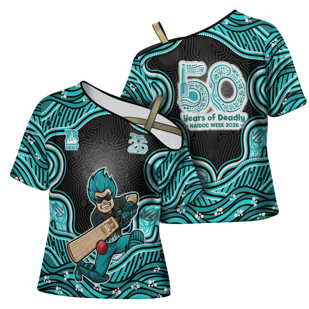 Brisbane Heat NAIDOC Week 2026 Cross Shoulder Shirt Aboriginal Indigenous - 50 Years of Deadly