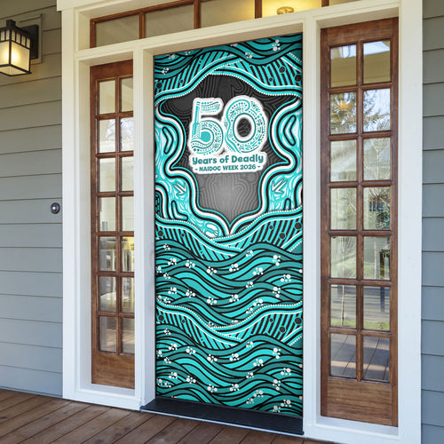 Brisbane Heat NAIDOC Week 2026 Door Cover Aboriginal Indigenous - 50 Years of Deadly