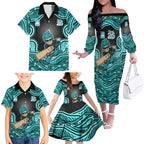 Brisbane Heat NAIDOC Week 2026 Family Matching Off The Shoulder Long Sleeve Dress and Hawaiian Shirt Aboriginal Indigenous - 50 Years of Deadly