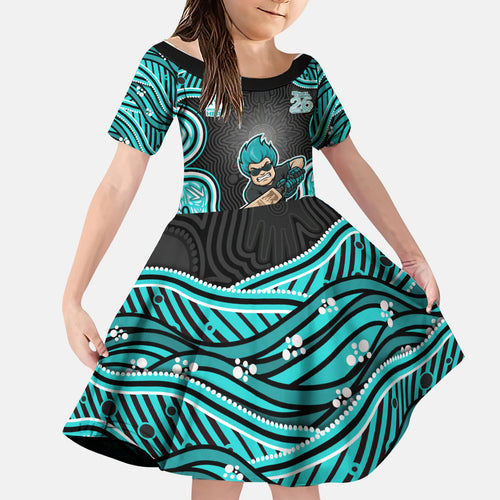 Brisbane Heat NAIDOC Week 2026 Family Matching Off The Shoulder Long Sleeve Dress and Hawaiian Shirt Aboriginal Indigenous - 50 Years of Deadly