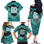 Brisbane Heat NAIDOC Week 2026 Family Matching Off The Shoulder Long Sleeve Dress and Hawaiian Shirt Aboriginal Indigenous - 50 Years of Deadly