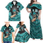 Brisbane Heat NAIDOC Week 2026 Family Matching Off Shoulder Maxi Dress and Hawaiian Shirt Aboriginal Indigenous - 50 Years of Deadly